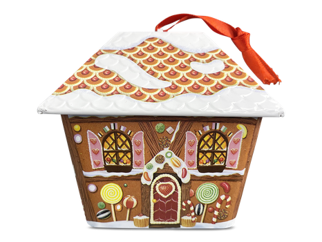 Style Box kovová dóza - vianočný domček Gingerbread man